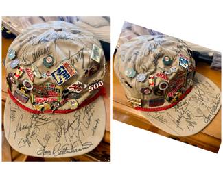 Autographed hat with Pins from Indy 500 race