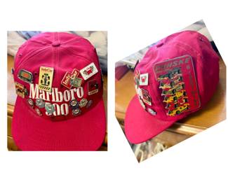 Hat with pins from Indy 500 race