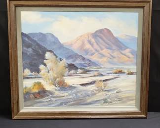 M. Bonnes landscape oil on board