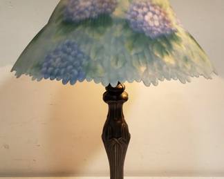 Glynda Turley 1999 reversed painted glass shade