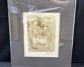 Salvador Dali signed lithograph on rag