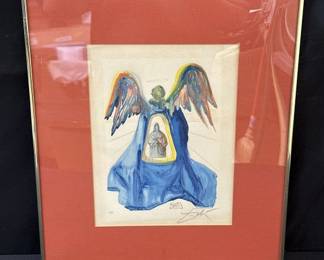 Salvador Dali signed lithograph on rag