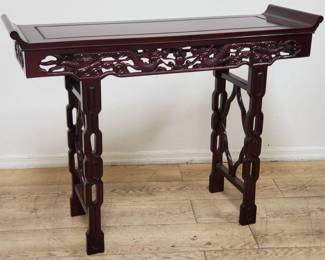 Chinese carved rosewood altar table