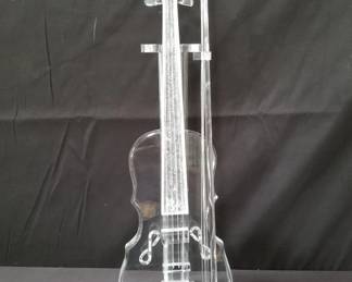Acrylic violin, bow and stand