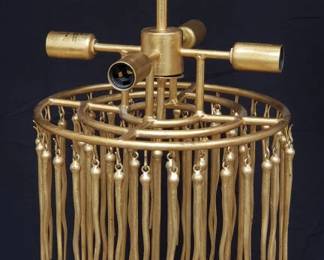 Curry & Company gilt metal chandelier