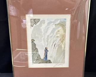Salvador Dali signed lithograph on rag