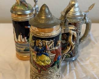Hand Painted German Beer Steins