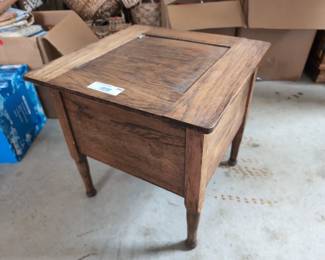 Vintage Oak Portable Toilet