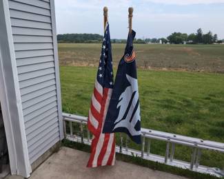 U.S. Flag & Detroit Tigers Flag (Combo Lot)