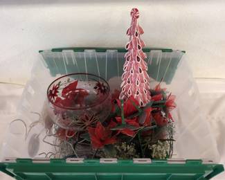 Christmas Floral & Ribbon Tree Decor