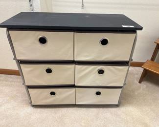 6-Drawer Canvas Organizer with Metal Frame