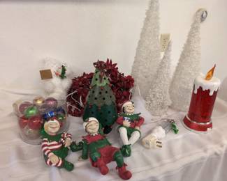 Christmas Decor Lot – Angel, Lights & Ornaments