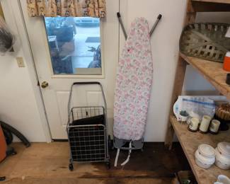 Rolling Laundry Cart & Ironing Board