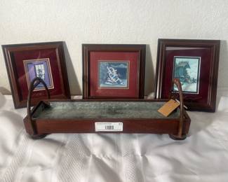 Richmond Galleries framed Prints & Rustic Galvanized Tray