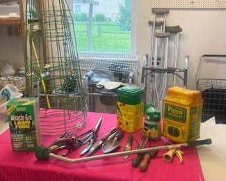 Gardening Tools & Fertilizer Lot