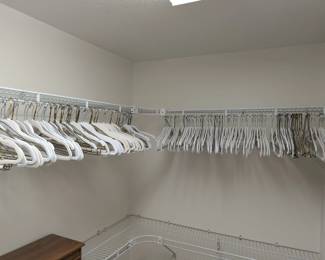 Lot of Plastic & Wire Hangers