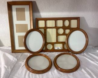 Oval & Rectangular Collage Frames in Matching Wood Finish