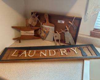 Wooden Laundry Decor Lot