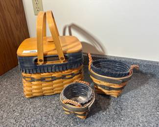 Longaberger Americana Basket Trio w/ Liners