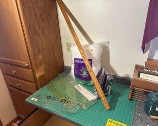 Sewing Supplies, Shark Iron, Don’s Cafe (Genoa, Ohio) Yard Stick