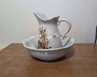 Vintage McCoy Pottery Wash Pitcher & Bowl Set