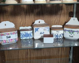 Lot of Antique Czechoslovakia Porcelain Salt Boxes