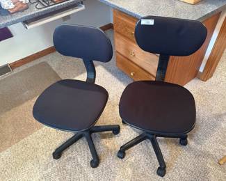 Pair of Rolling Desk Chairs