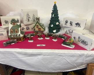 Dept 56 Heritage Village Christmas Display and other pieces