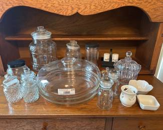 Mixed Glass Jar and Kitchenware Set