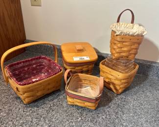 Longaberger Basket Assortment w/ Liners & Protectors