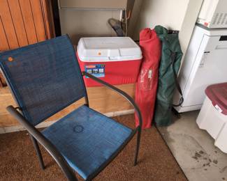 Camping Lot - 2 camping chairs, cooler and patio chair