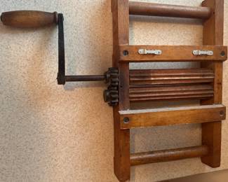 Primitive Wood Fruit Hopper/Crank