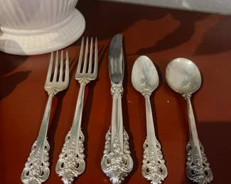 Sterling flatware, 20 pcs. Wallace Grand Baroque