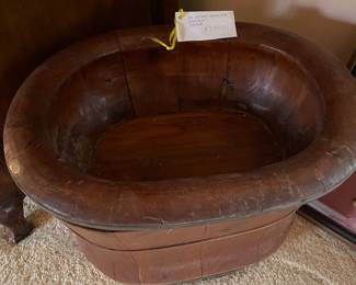 Wooden infant bathtub, Siberian