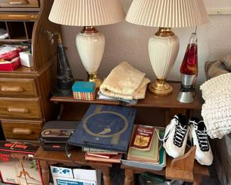 lamps, tables