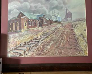 Cushing Train station painting