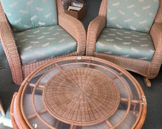 wicker patio set