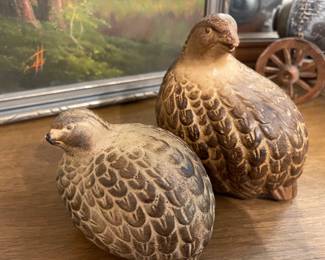 Bird statues