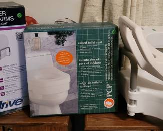 Lots of elevated and Portable Toilet Seats clean and like new
