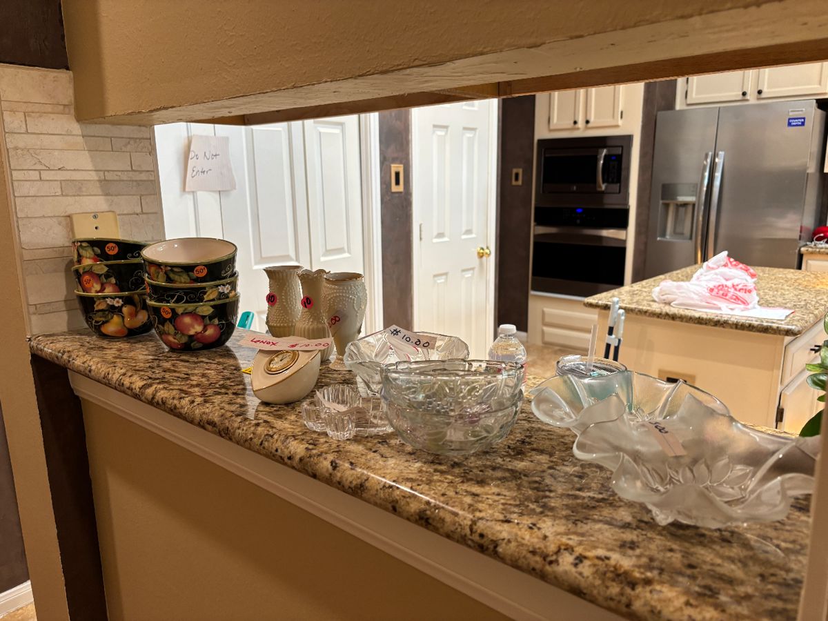 Lennox, frosted crystal, bowls and serving dishes (more not shown in this pic)