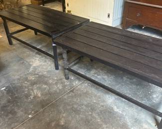 (Barn) two aluminum outdoor tables