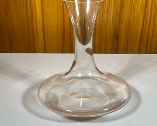 Blown Glass Decanter | With etched marking to underside - h. 9.5 x dia. 9 in