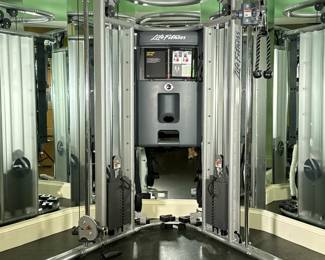 LIFE FITNESS G7 CABLE MACHINE | Having various attachments and pull-up bar - h. 84 x w. 70 x d. 54 in