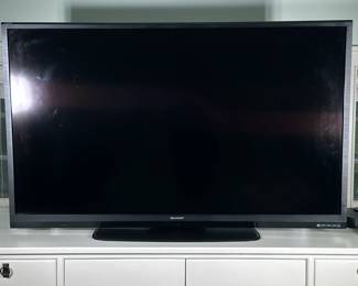 SHARP 60” FLAT SCREEN TV | Sharp 60” Aquos HD TV with four HDMI ports - h. 33.5 x w. 54.5 x d. 16 in
