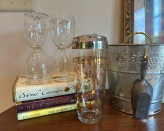 Wine Glasses, Cocktail Shaker