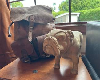 Wooden Bulldog, Leather Bag