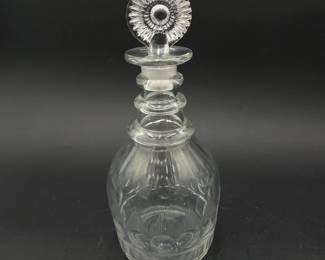 Early Cut Pittsburgh Glass Decanter Bottle with Stopper