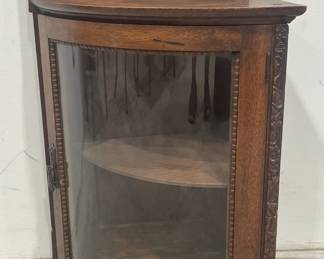 Small Oak Corner Curio