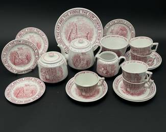 Hey Diddle Diddle Mulberry Transfer Tea Set