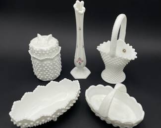 Fenton & West Moreland Milk Glass